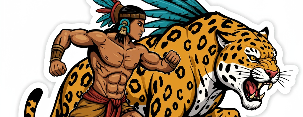 Nahual junto a jaguar, leyenda mexicana