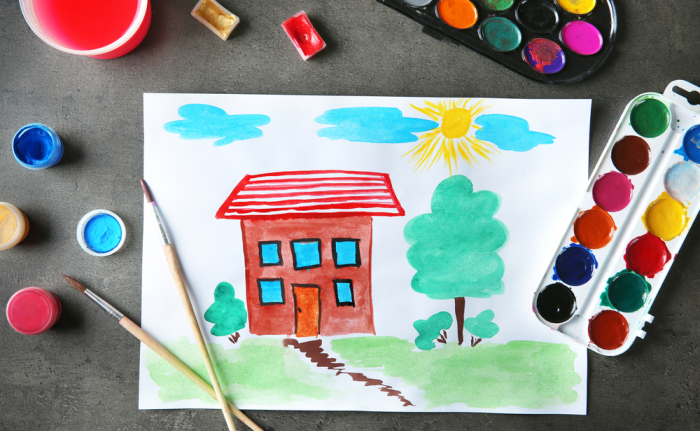 Pintura de acuarela para preescolar